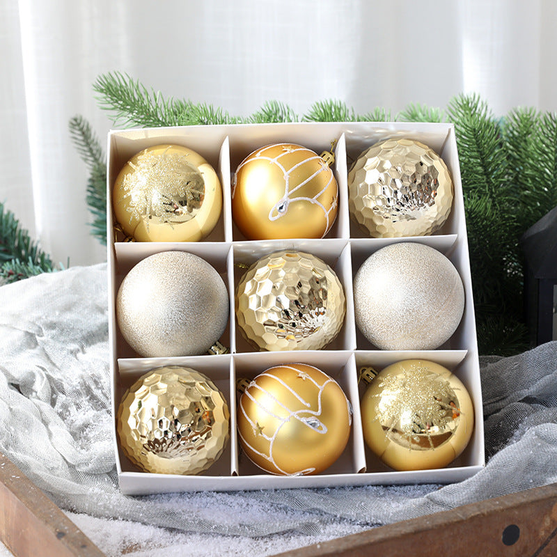 Christmas Ball Set Gift Box Christmas Painting Gift Pack Ball Christmas Tree Decoration Pendant