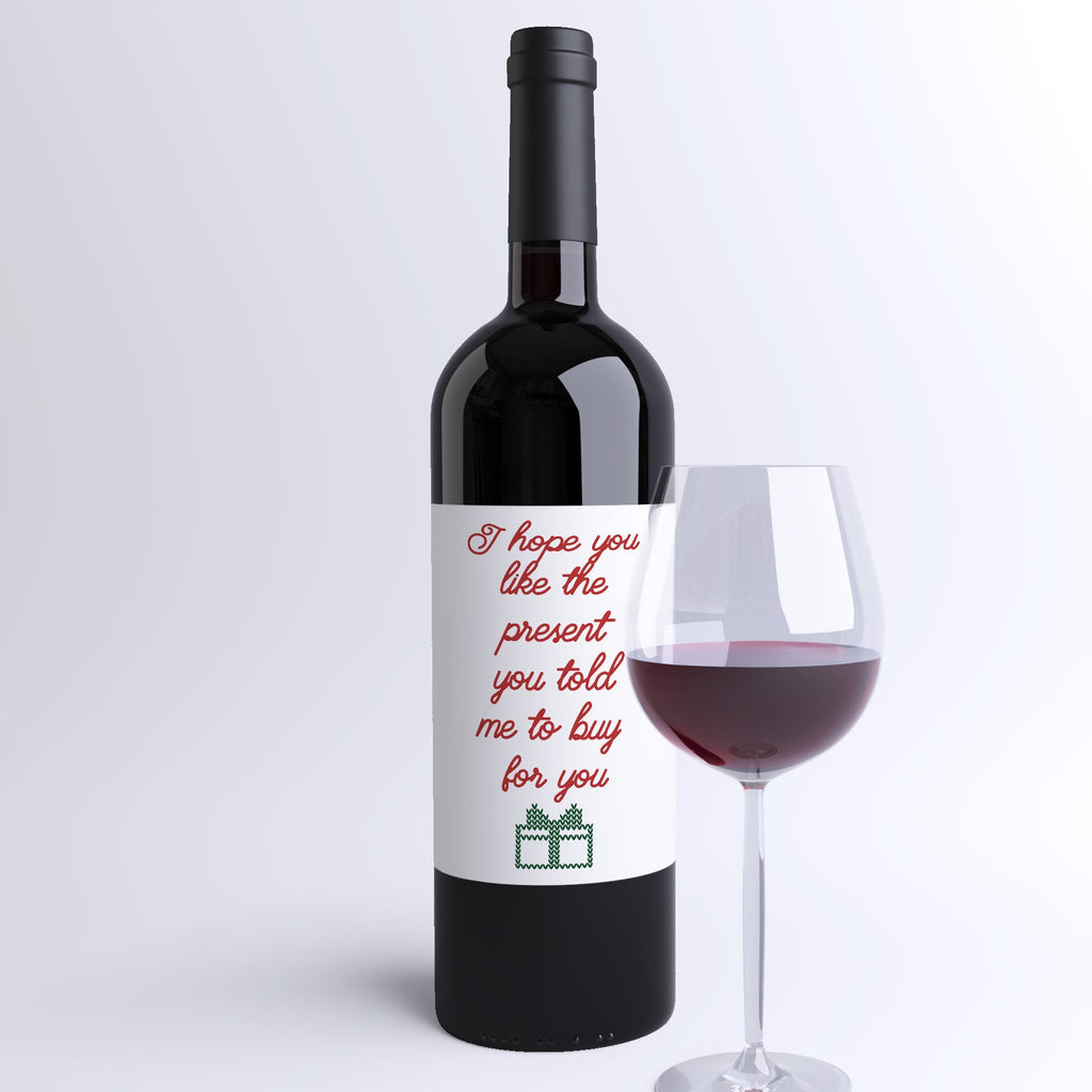 Christmas Wine Labels, Pack of 4