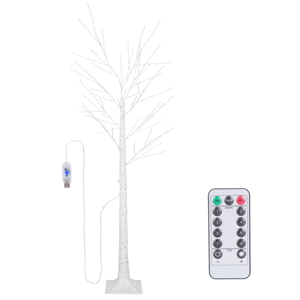 Lighted Birch Tree Artificial White Birch Twig Tree with 8 Warm White Lighting Modes for Wedding Party Christmas Holiday Festival Home Decoration