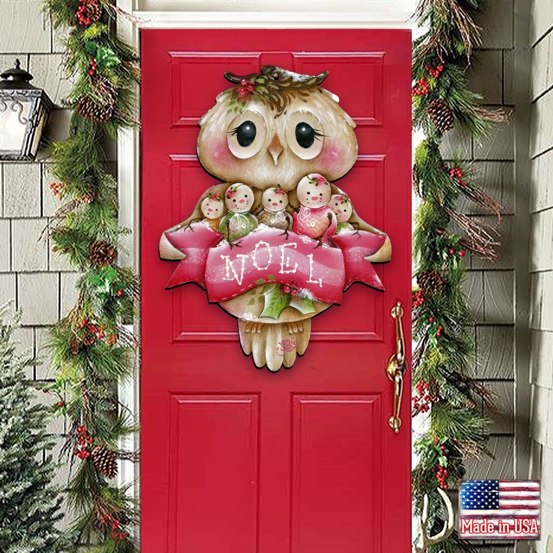 Owl You Need Is Love Door Decor by Jamie Mills-Price - Christmas Decor - 8457509H