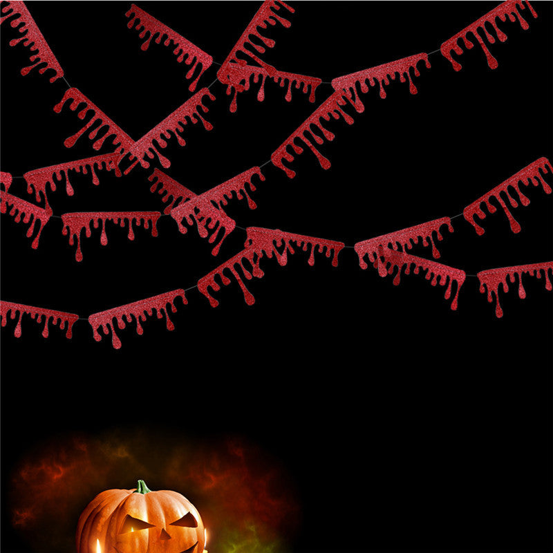 Halloween Decoration Blood Drop Flag