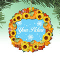 Flower Fall Thanksgiving Wreath Picture Ornaments - Ornament for Photo - Thanksgiving Halloween Decor - 8185305PF