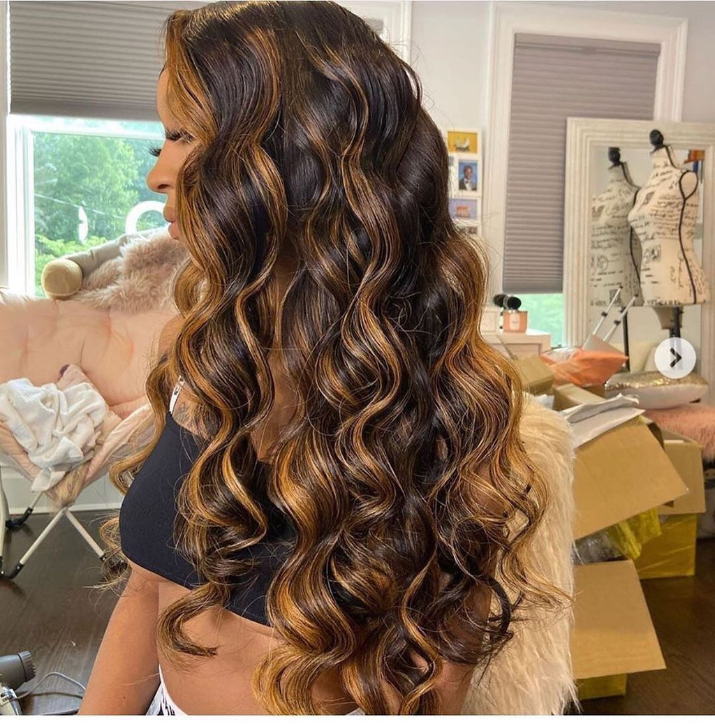 Fashion Highlights Blonde Body Wave Human Hair Wig