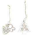 Natural Wooden Christmas Tree Pendants