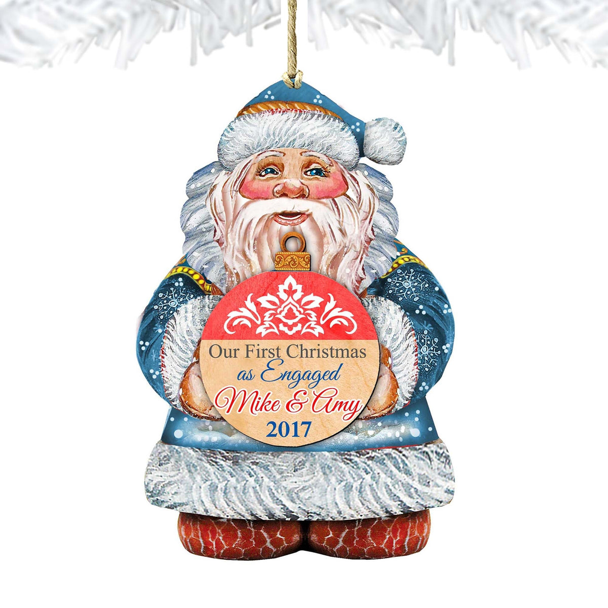 My First Christmas Wooden Ornaments by G. DeBrekht - Christmas Santa Snowman Decor - 8117810-MFC