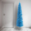 7.5 ft Light Blue Slim Artificial Pine Christmas Tree