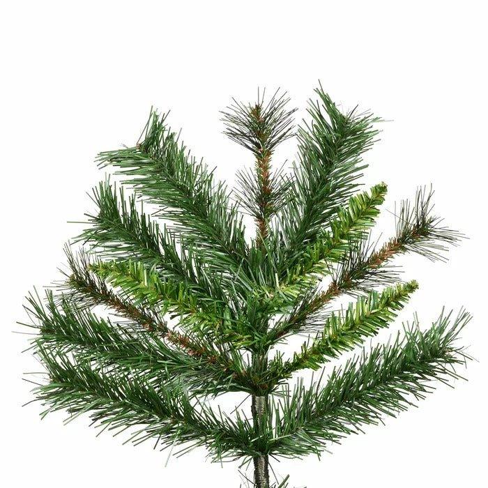 7.5' Green Artificial Half Pine Christmas Tree, The Holiday Aisle, Flat Back Design