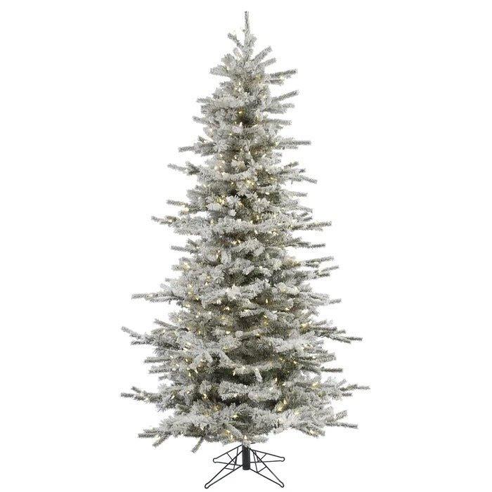 7.5' Lighted Artificial Fir Christmas Tree with 700 Warm White LED Lights & Footswitch