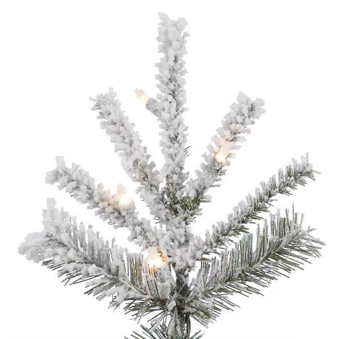 7.5' Lighted Artificial Fir Christmas Tree with 700 Warm White LED Lights & Footswitch