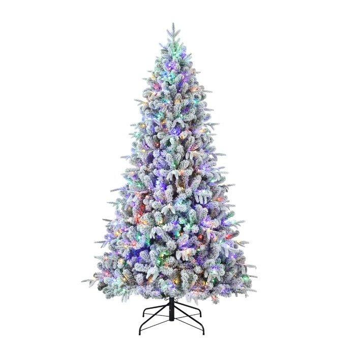 90'' Lighted Artificial Fir Christmas Tree