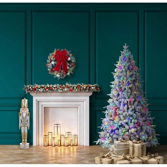 90'' Lighted Artificial Fir Christmas Tree
