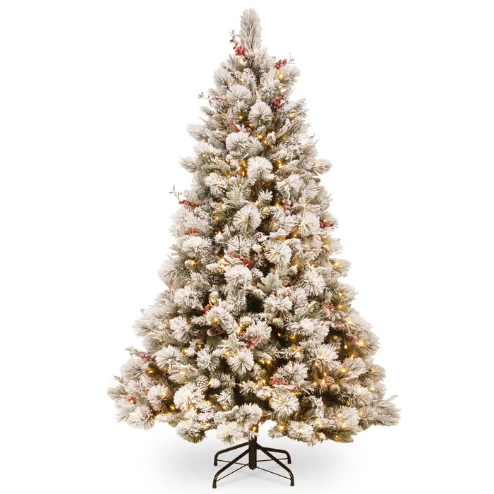 90'' Lighted Artificial Pine Christmas Tree