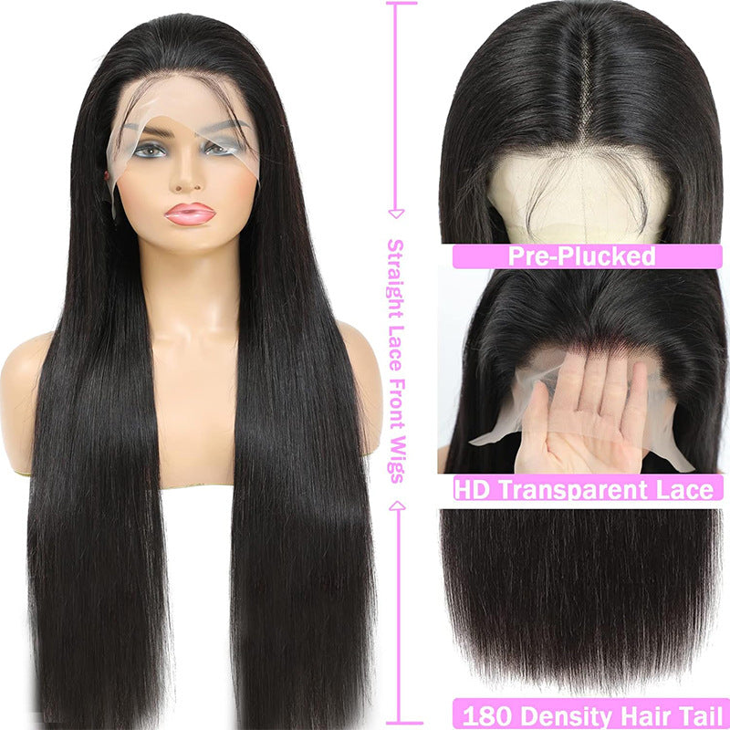 Straight lace fronts human hair wig