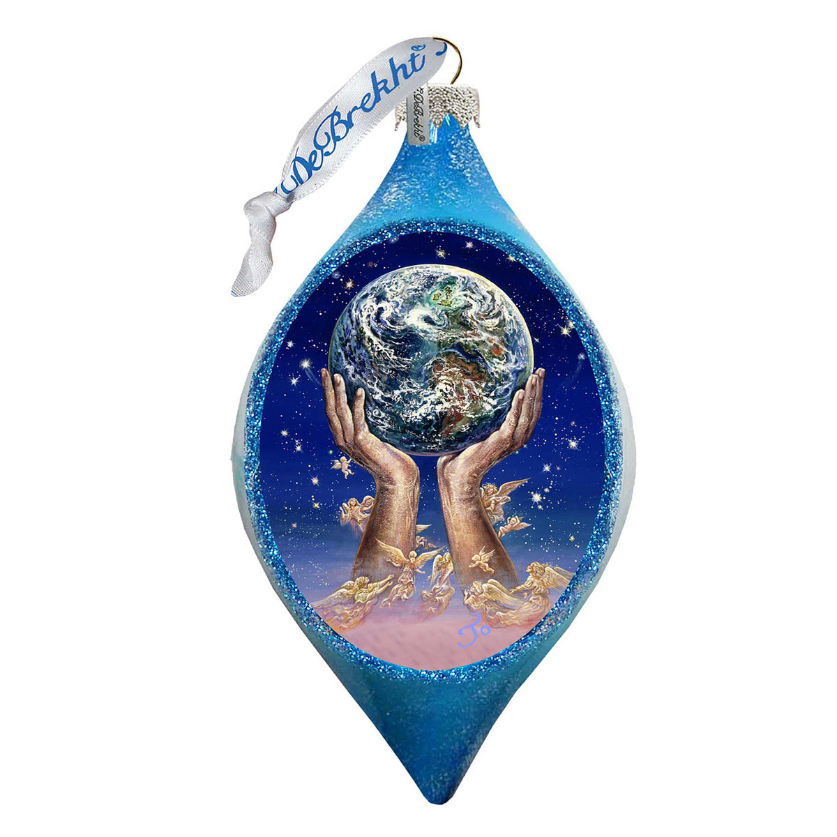 Weep of the World Coastal Glass Ornament by Josephine Wall - Christmas Decor - 757-405-JW