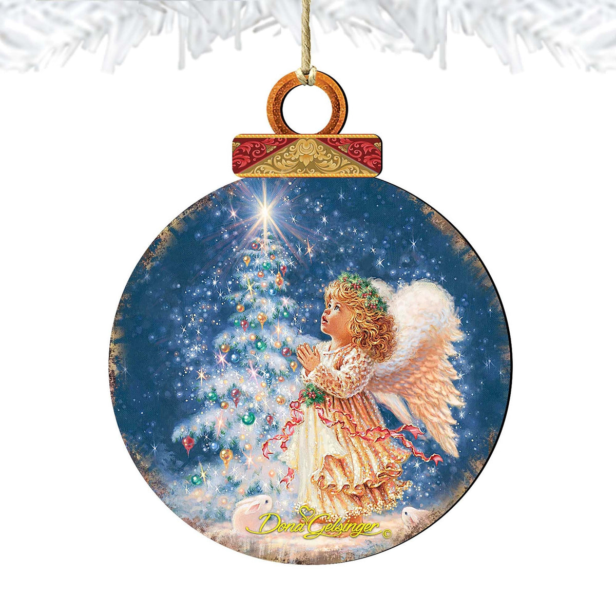 My Christmas Wish Angel Wooden Ornaments by Gelsinger - Nativity Holiday Decor - 8021152-0703