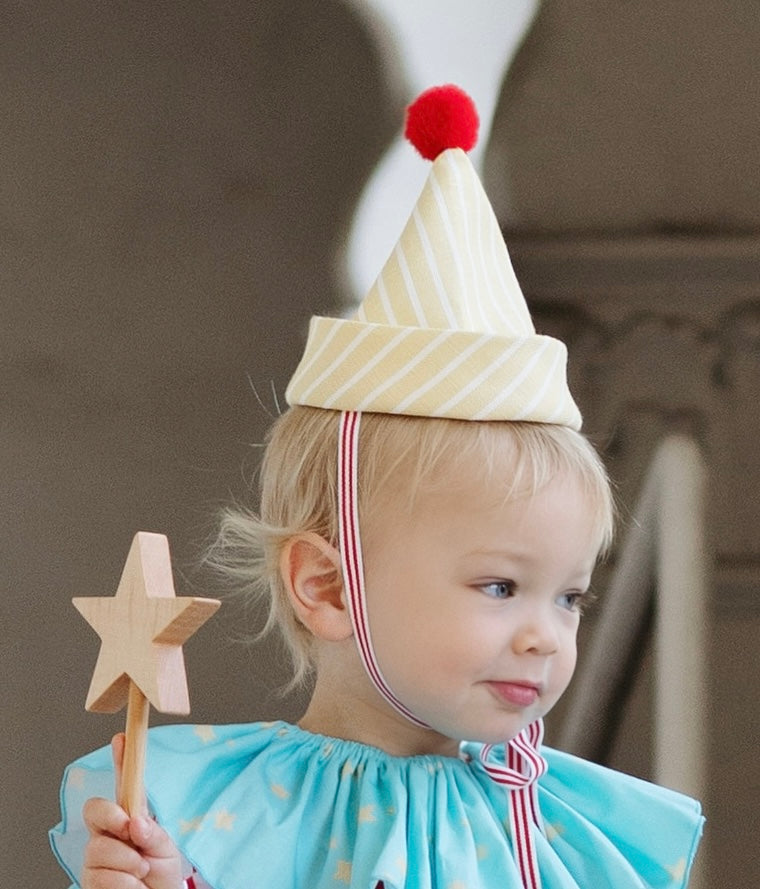 Yellow Linen Party Hat