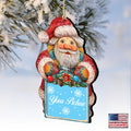 Santa Christmas Picture Frame Ornaments - Ornament for Photo - Christmas Santa Snowman Decor - 8119174PF