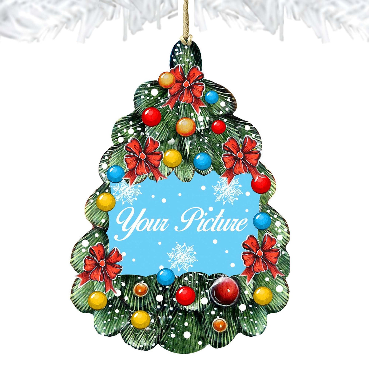 Christmas Tree Oval Picture Frame Ornaments - Ornament for Photo - Christmas Decor - 8119186PF