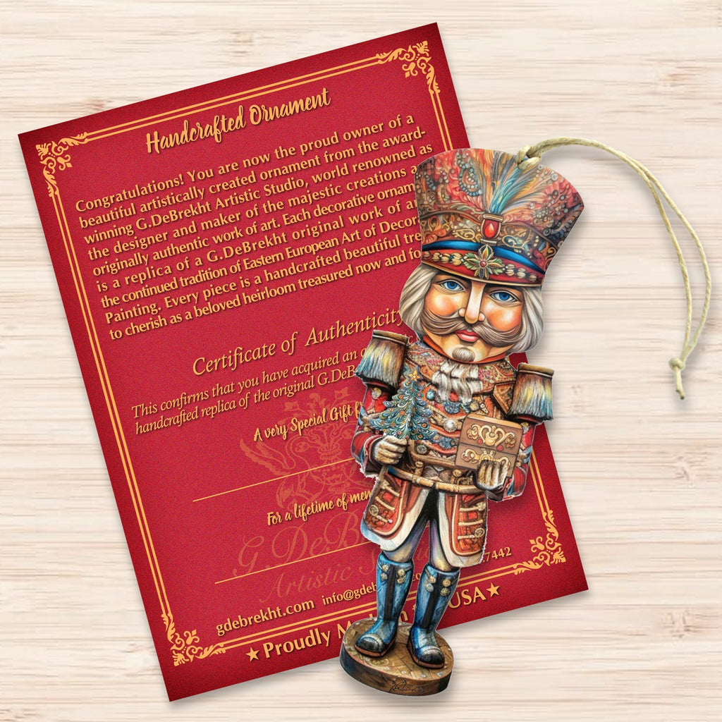 Nutcracker Prince Wooden Ornaments by G. Debrekht Christmas Decor - 8611060