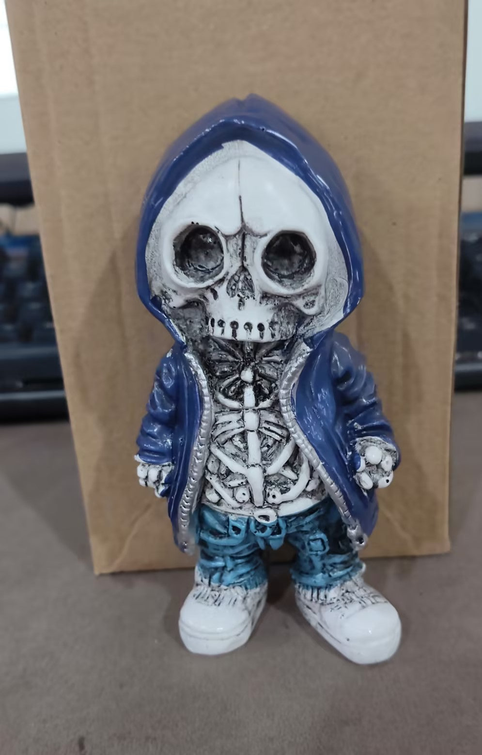 Halloween Cool Skeleton Figurines Halloween Skeleton Doll Resin Ornament Home Decor