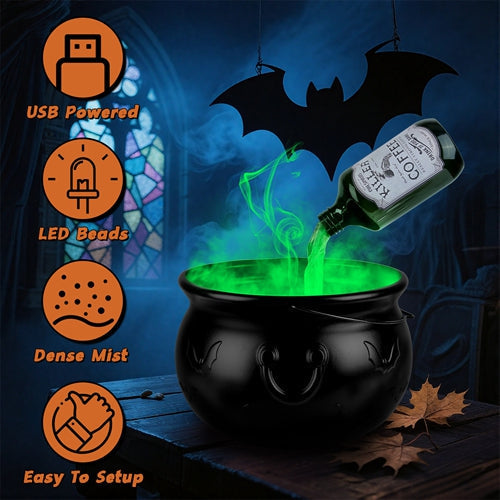 Halloween Floating Bottle Set with Witch’s Cauldron & Mist Maker