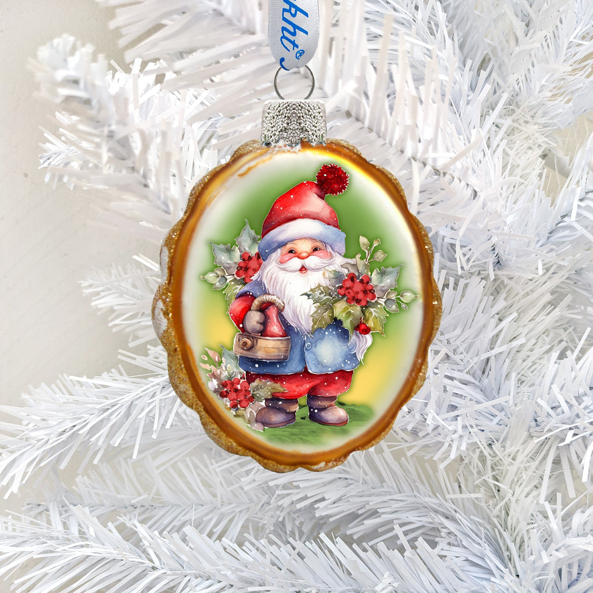 Christmas Gnome Mercury Glass Ornaments by G. Debrekht - Christmas Decor - 776018