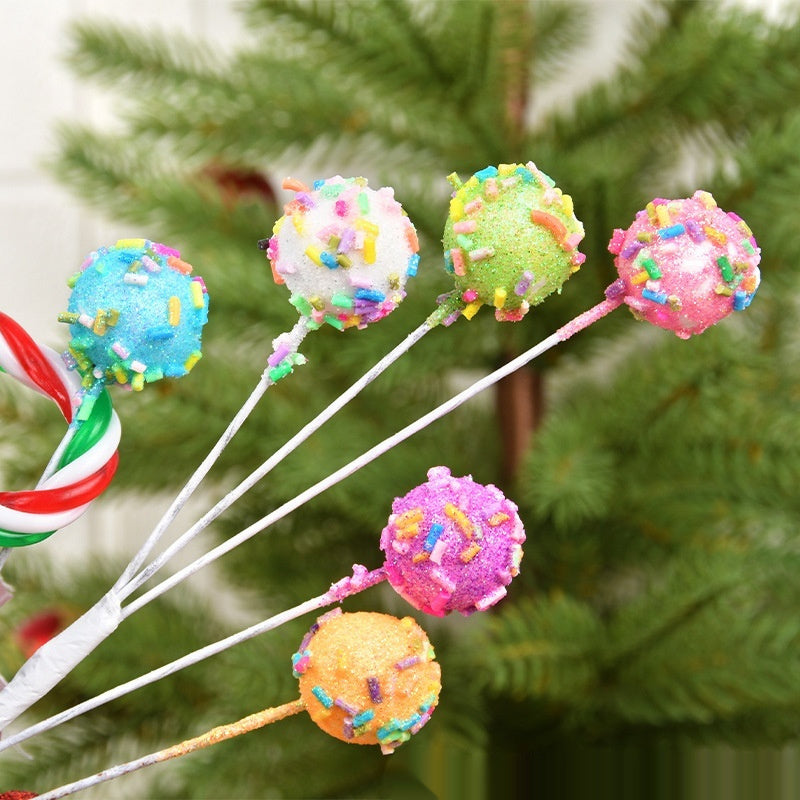 Christmas Decorations Macaron Color Christmas Twig Cutting Furnishings