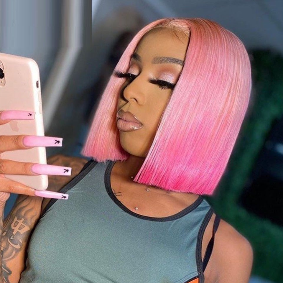 Gradient Front Lace Human Hair Wig