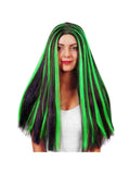 Adult Black & Green Witch Wig