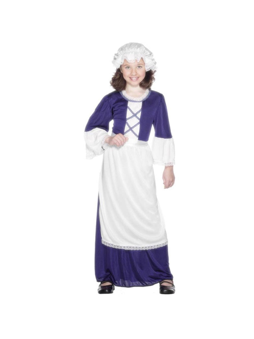 Childs Blue Colonial Girl Costume