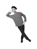 Funny, French Mime Adult Costume, Halloween