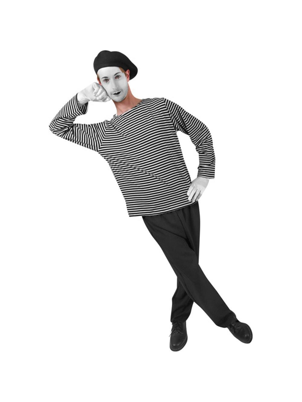 Funny, French Mime Adult Costume, Halloween