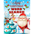 Merry christmas word search.: Easy Large Print Puzzle Book for Adults, Kids & Everyone for the 25 Days of Christmas. - Paperback