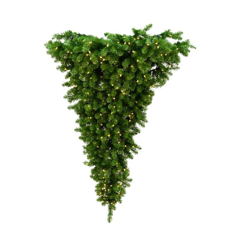 Upside Down Green Artificial Christmas Tree With 350 LEDs