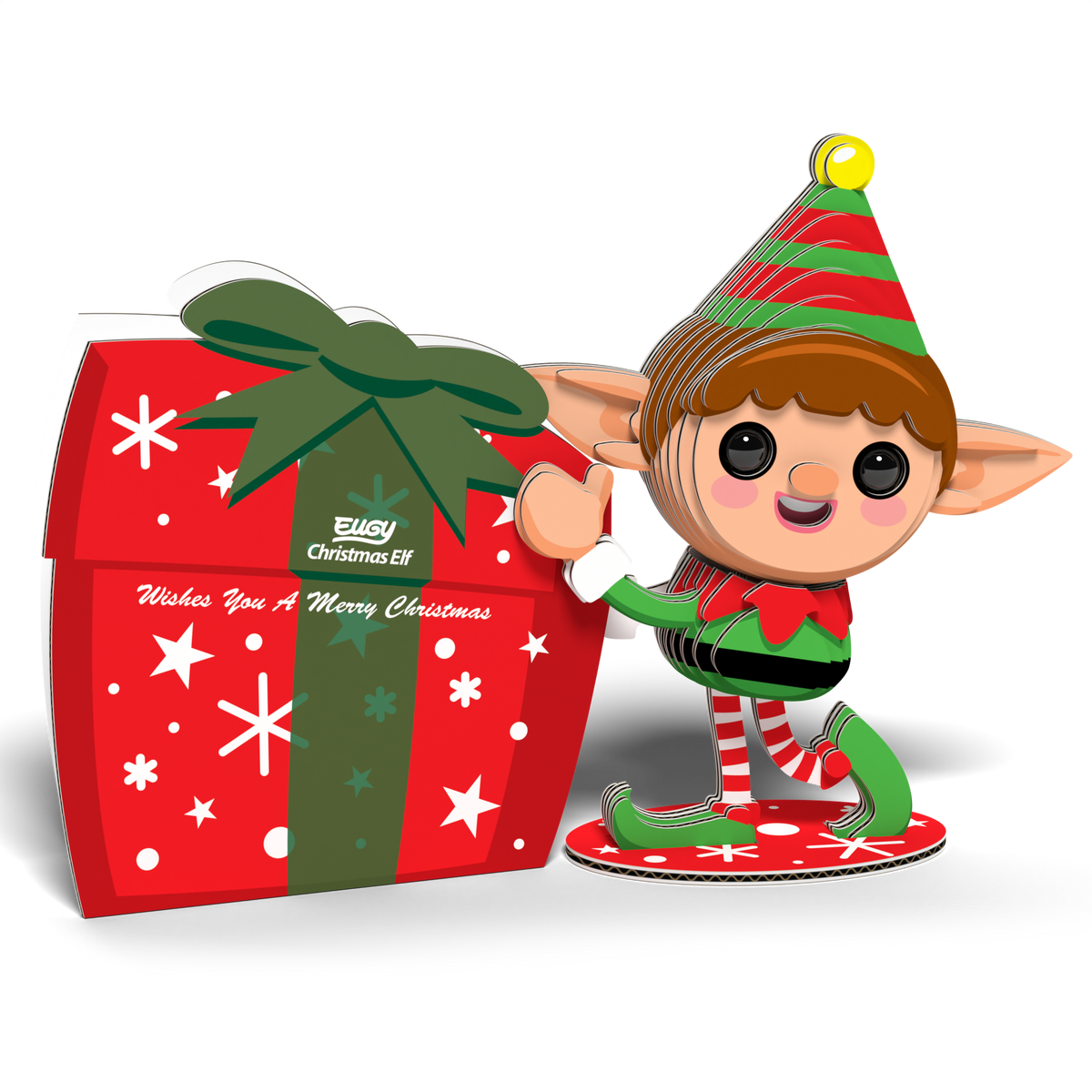 Christmas Elf 3D Puzzle for Kids | Holiday STEM Craft Activity