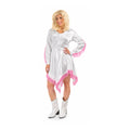 Women’s Country Singer Costume – White & Pink Fringe Blouse & Skirt