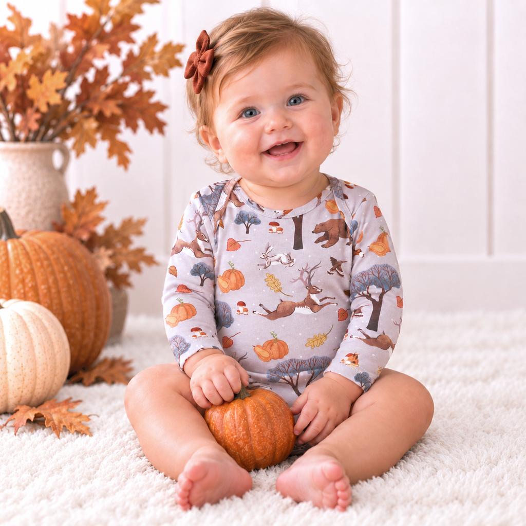 Autumn Woodland Baby Bamboo Bodysuit
