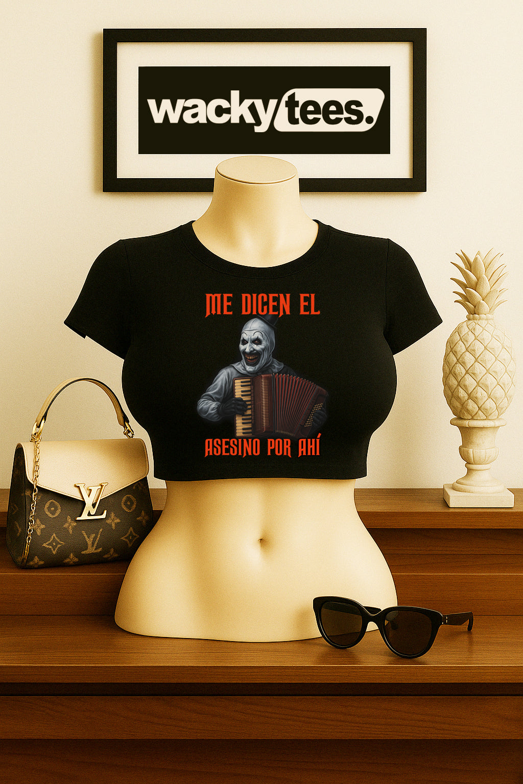 Me Dicen El Asesino Por Ahi Halloween Corrido Terrifier Killer Clown Graphic Tee Shirt
