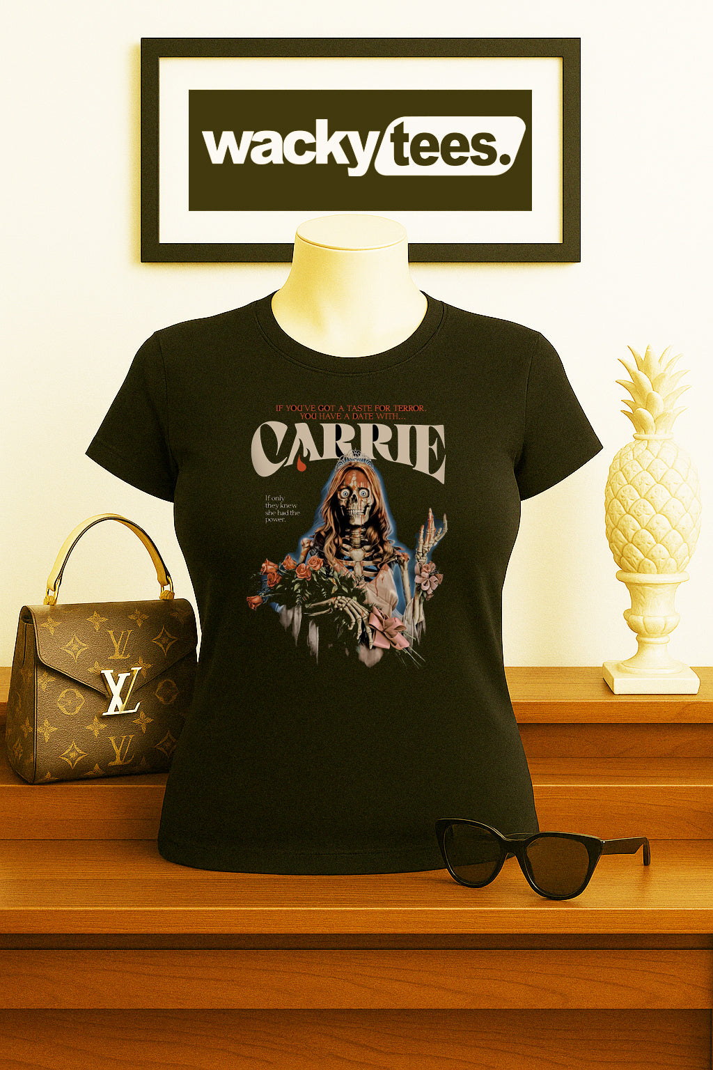 Carrie Taste for Terror Date With Horror Prom Queen Halloween Graphic Tee Shirt