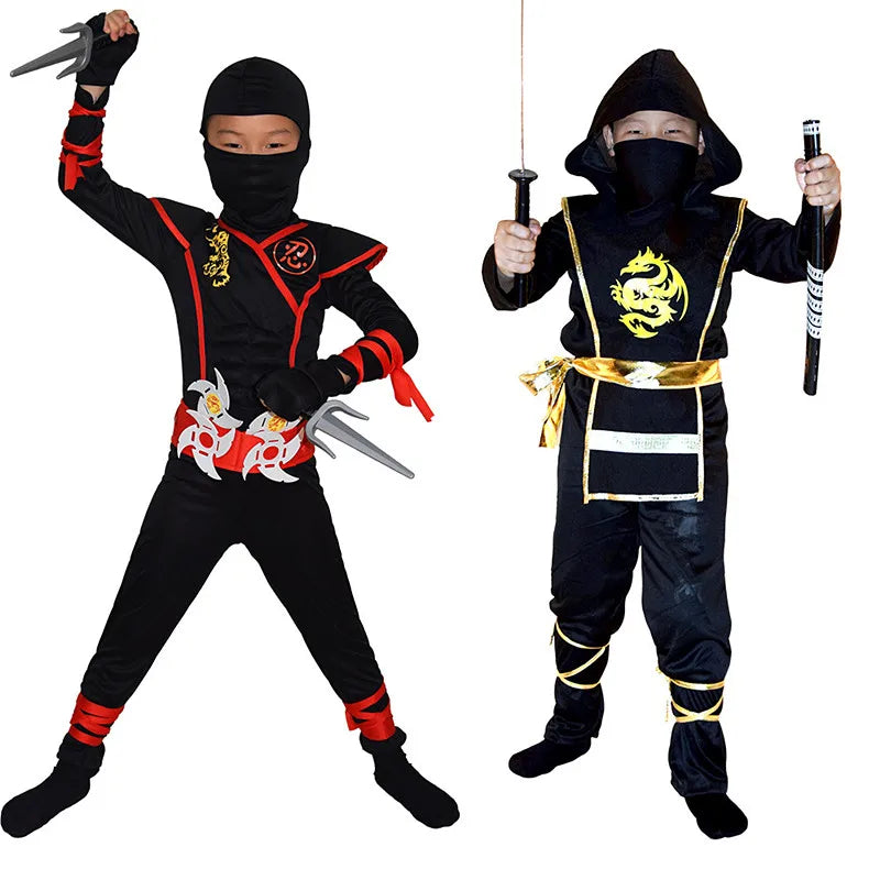 Boys Ninja Deluxe Costume with Kung Fu Toy Accessories