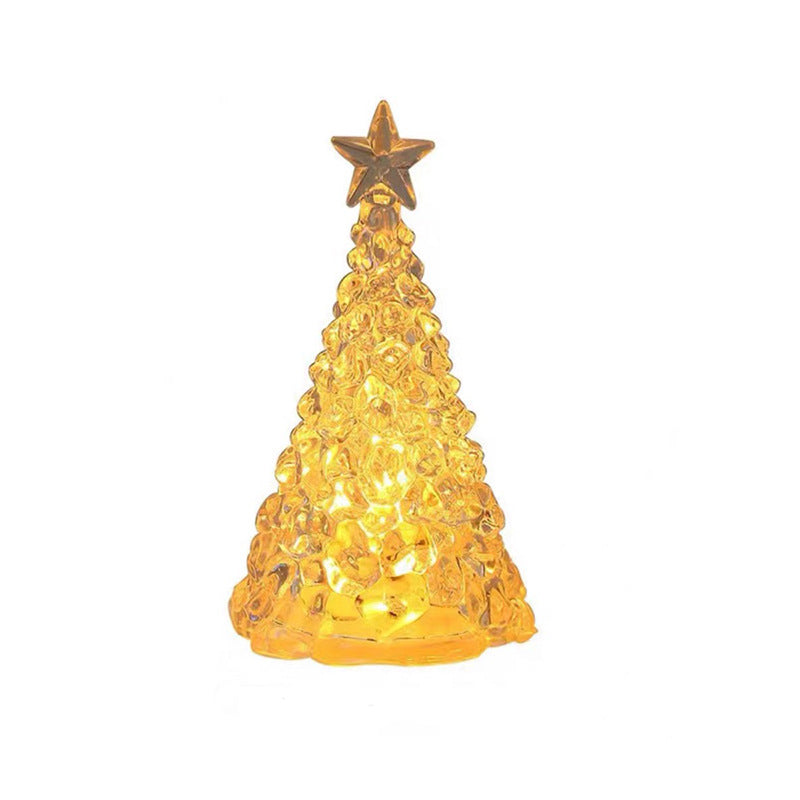 Christmas Star Tree Night Light LED Room Decoration Iceberg Atmosphere Light Children's Christmas Gift Desktop Ornament