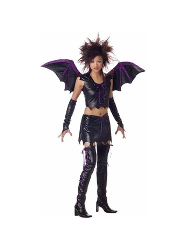 Women's Sexy Vixen Bat Halloween Costume (Junior Sizes)