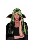 Lime & Black Witch Wig