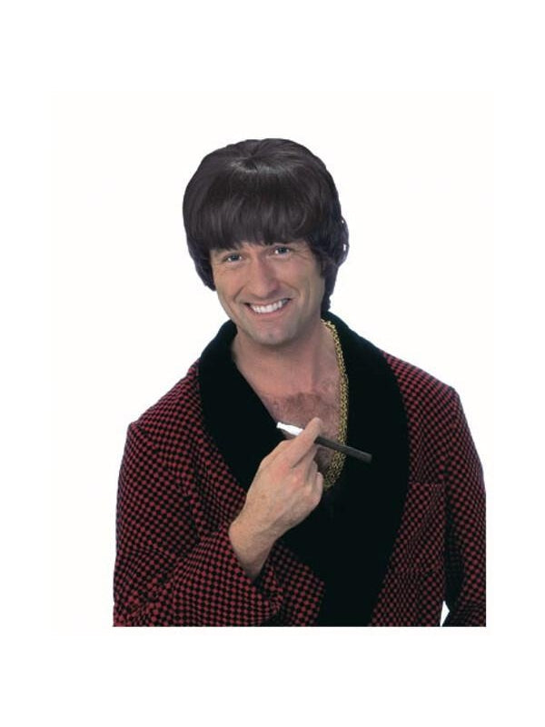 Men's Retro Lounge Lizard 70s Halloween Costume Wig