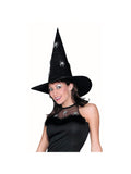 Adult Silver Spider Glitter Witch Hat