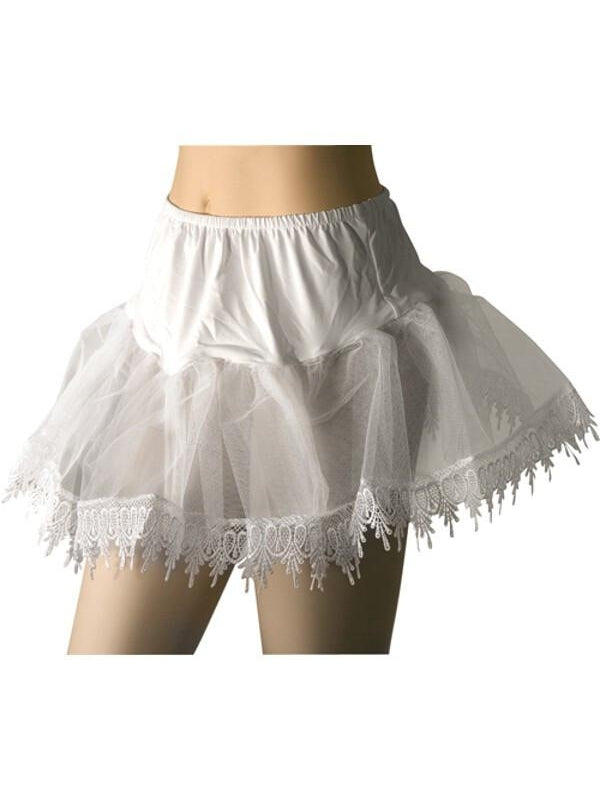 Adult White Teardrop Lace Petticoat