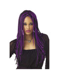 Adult Twisted Long Purple & Black Wig