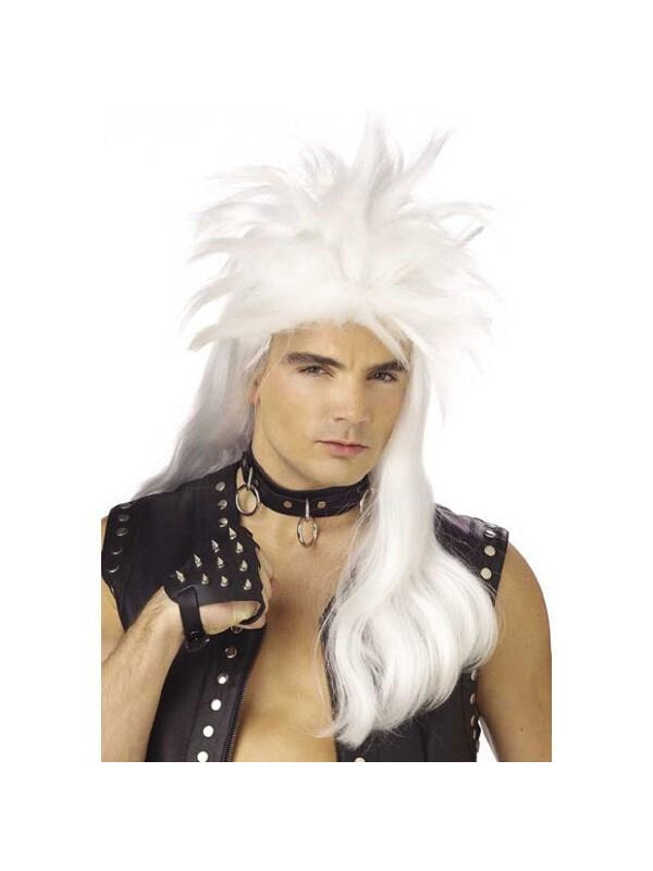 White Punk Mullet Wig