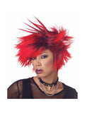 Women's Black & Red Spiked Wig