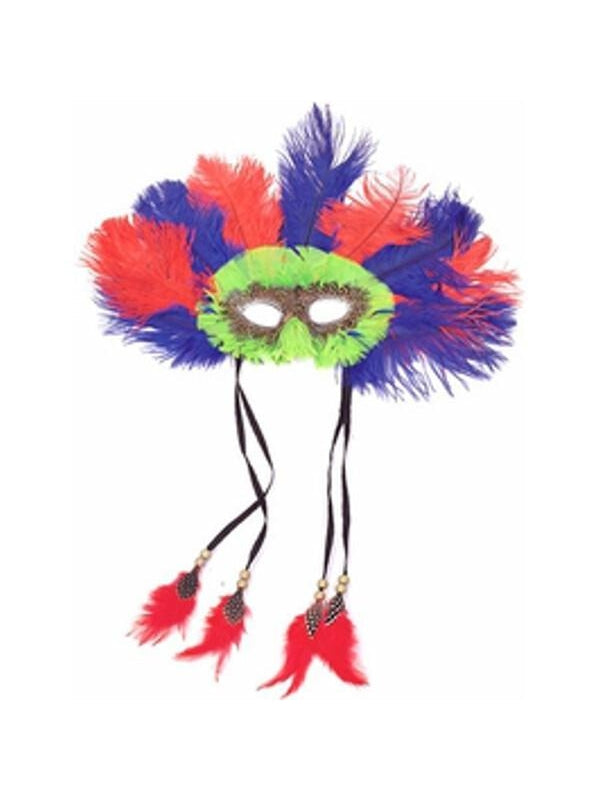 Adult Lime Feather Eye Mask